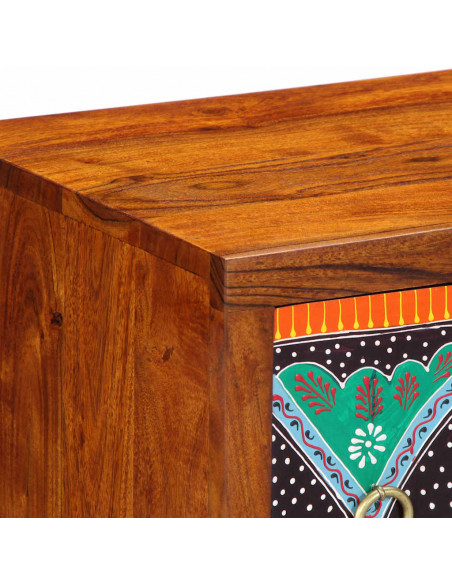 Credenza Multicolore 50x35x60 in Legno Massello di Acacia
