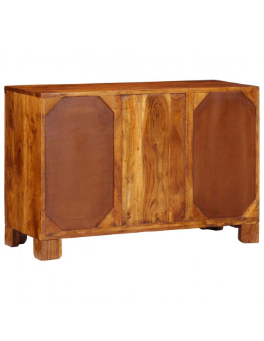 Credenza Multicolore 90x35x60 in Legno Massello di Acacia
