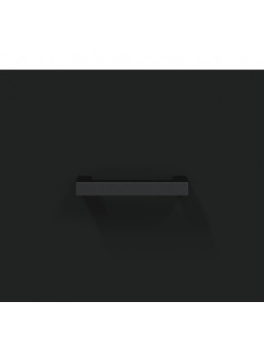 Credenza Nera 69,5x34x180 cm in Legno Multistrato