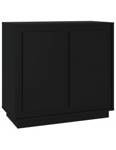 Credenza Nera 80x34x75 cm in Legno Multistrato