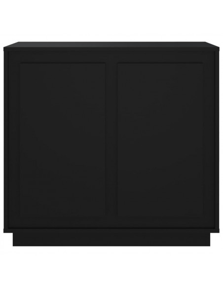 Credenza Nera 80x34x75 cm in Legno Multistrato