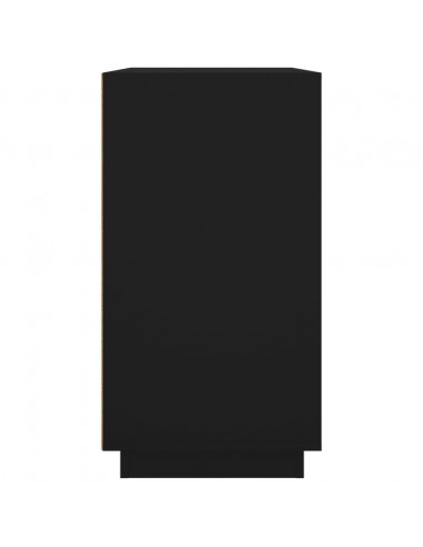 Credenza Nera 80x34x75 cm in Legno Multistrato