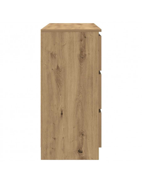 Credenza Rovere Artigianale 100x35x76 cm in Legno Multistrato