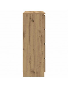 Credenza Rovere Artigianale 100x35x99 cm in Legno Multistrato