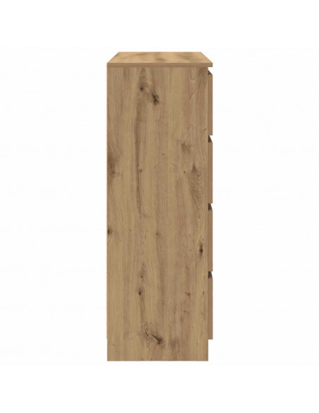 Credenza Rovere Artigianale 100x35x99 cm in Legno Multistrato