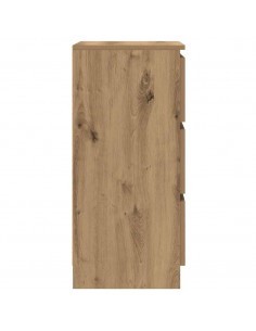 Credenza Rovere Artigianale 37,5x35x76 cm in Legno Multistrato