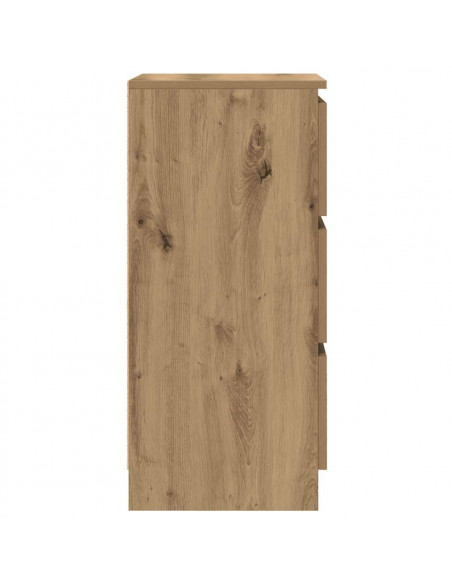 Credenza Rovere Artigianale 37,5x35x76 cm in Legno Multistrato