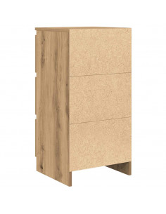 Credenza Rovere Artigianale 37,5x35x76 cm in Legno Multistrato 2