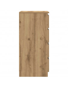 Credenza Rovere Artigianale 37,5x35x76 cm in Legno Multistrato