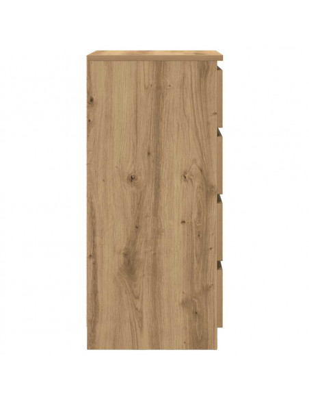 Credenza Rovere Artigianale 37,5x35x76 cm in Legno Multistrato