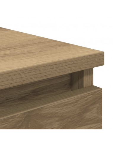 Credenza Rovere Artigianale 37,5x35x76 cm in Legno Multistrato