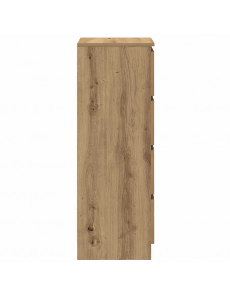 Credenza Rovere Artigianale 37,5x35x99 cm in Legno Multistrato