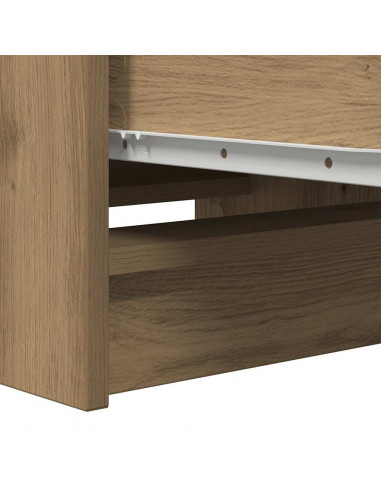 Credenza Rovere Artigianale 37,5x35x99 cm in Legno Multistrato