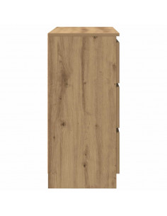 Credenza Rovere Artigianale 80x35x76 cm in Legno Multistrato