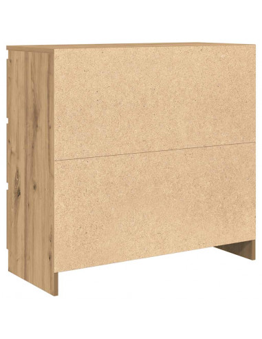 Credenza Rovere Artigianale 80x35x76 cm in Legno Multistrato