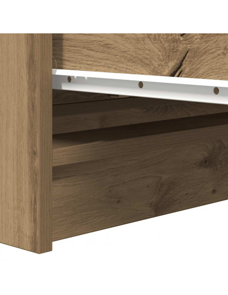 Credenza Rovere Artigianale 80x35x76 cm in Legno Multistrato