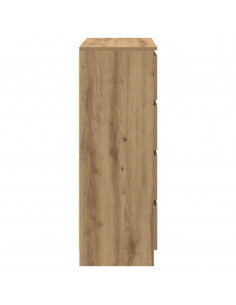 Credenza Rovere Artigianale 80x35x99 cm in Legno Multistrato