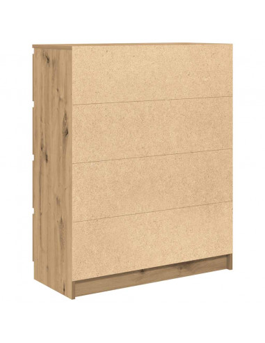 Credenza Rovere Artigianale 80x35x99 cm in Legno Multistrato