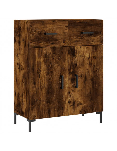Credenza Rovere Fumo  69,5x34x180 cm in Legno Multistrato
