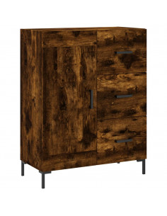 Credenza Rovere Fumo  69,5x34x180 cm in Legno Multistrato