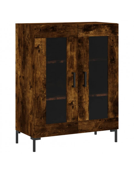 Credenza Rovere Fumo  69,5x34x180 cm in Legno Multistrato