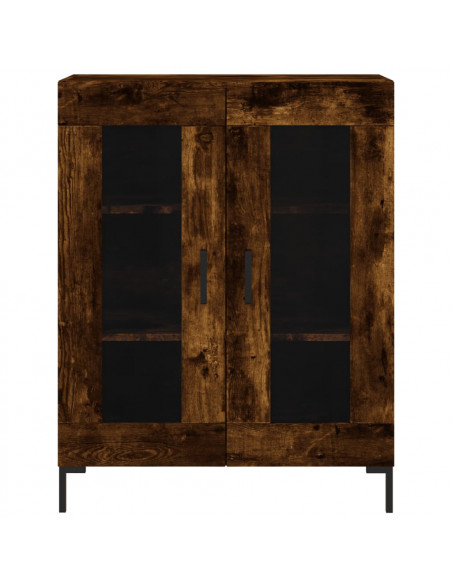 Credenza Rovere Fumo  69,5x34x180 cm in Legno Multistrato