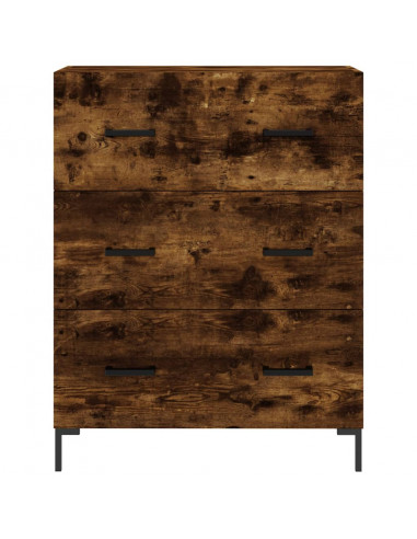 Credenza Rovere Fumo  69,5x34x180 cm in Legno Multistrato