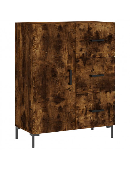 Credenza Rovere Fumo  69,5x34x180 cm in Legno Multistrato