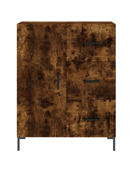 Credenza Rovere Fumo  69,5x34x180 cm in Legno Multistrato