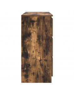 Credenza Rovere Fumo 100x35x76 cm in Legno Multistrato