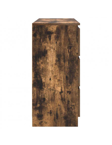 Credenza Rovere Fumo 100x35x76 cm in Legno Multistrato