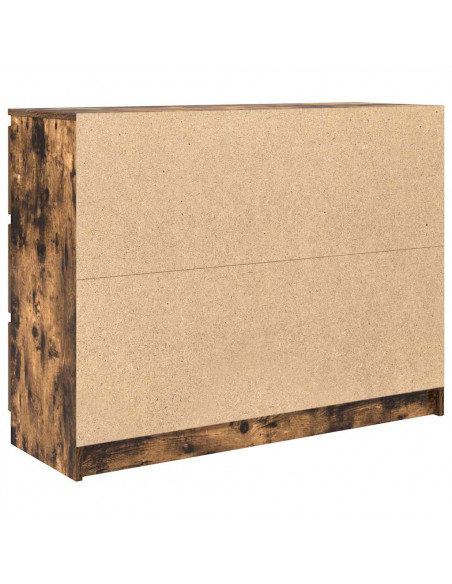 Credenza Rovere Fumo 100x35x76 cm in Legno Multistrato