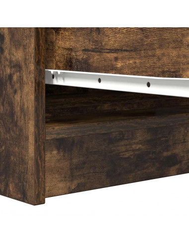 Credenza Rovere Fumo 100x35x76 cm in Legno Multistrato