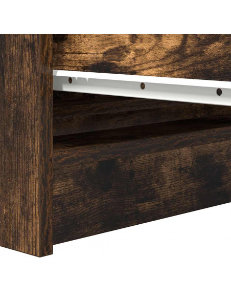 Credenza Rovere Fumo 100x35x99 cm in Legno Multistrato