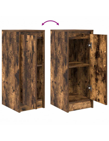 Credenza Rovere Fumo 29,5x34x76 cm in Legno Multistrato
