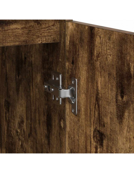 Credenza Rovere Fumo 29,5x34x76 cm in Legno Multistrato