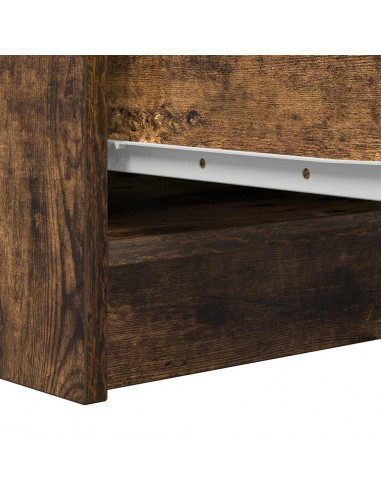 Credenza Rovere Fumo 29,5x34x76 cm in Legno Multistrato