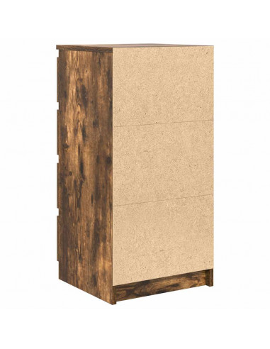 Credenza Rovere Fumo 37,5x35x76 cm in Legno Multistrato
