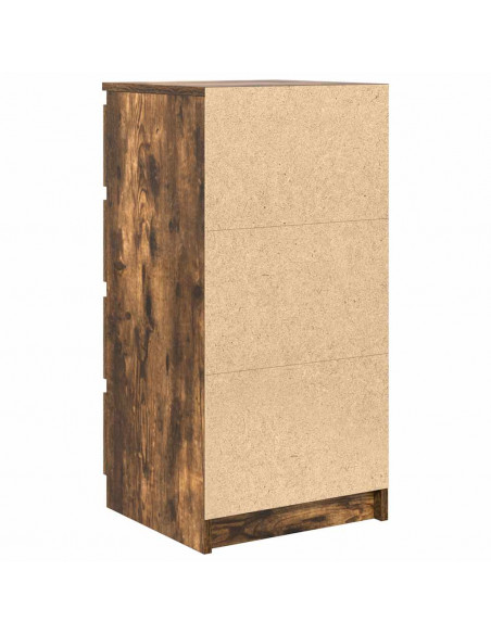 Credenza Rovere Fumo 37,5x35x76 cm in Legno Multistrato