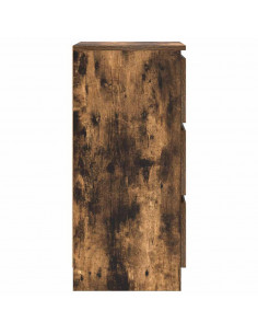 Credenza Rovere Fumo 37,5x35x76 cm in Legno Multistrato