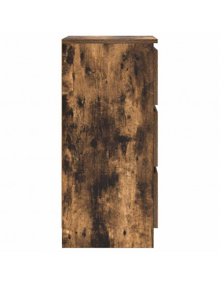 Credenza Rovere Fumo 37,5x35x76 cm in Legno Multistrato