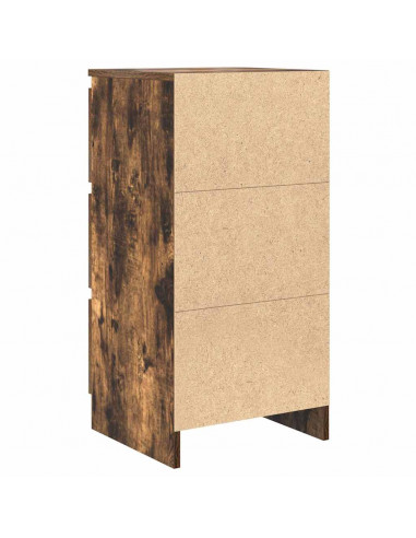 Credenza Rovere Fumo 37,5x35x76 cm in Legno Multistrato