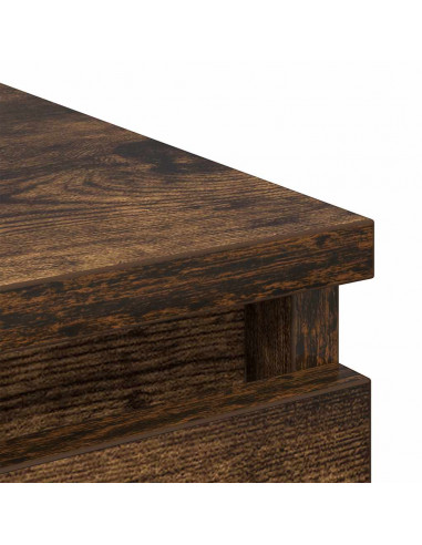 Credenza Rovere Fumo 37,5x35x76 cm in Legno Multistrato