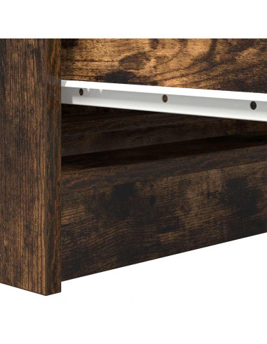Credenza Rovere Fumo 37,5x35x76 cm in Legno Multistrato