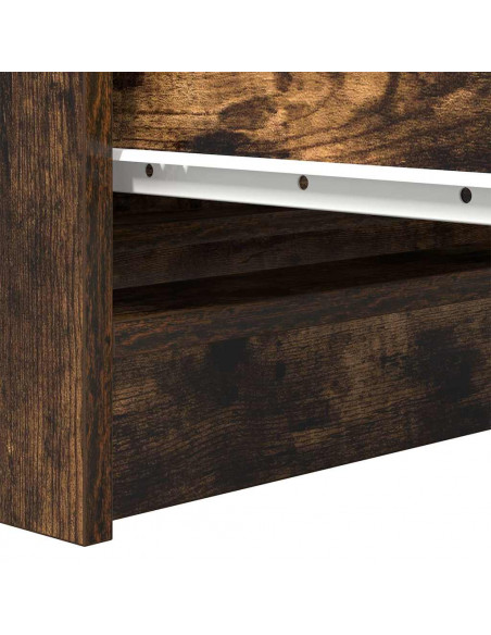 Credenza Rovere Fumo 37,5x35x76 cm in Legno Multistrato