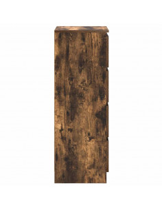 Credenza Rovere Fumo 37,5x35x99 cm in Legno Multistrato