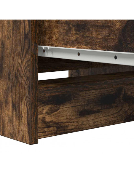 Credenza Rovere Fumo 37,5x35x99 cm in Legno Multistrato