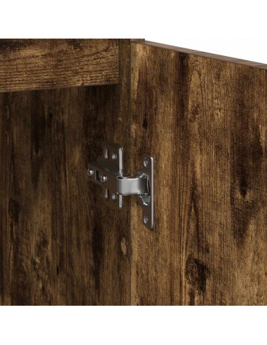 Credenza Rovere Fumo 57x34x76 cm in Legno Multistrato