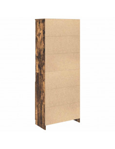 Credenza Rovere Fumo 70x35x180 cm in Legno Multistrato 2