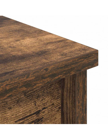 Credenza Rovere Fumo 70x35x180 cm in Legno Multistrato